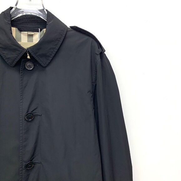 Burberry Black cotton notched-collar single-breasted long-sleeve trench coat - Picture 3 of 7